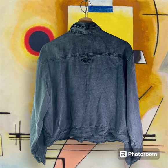 Young Fabulous & Broke Women's Medium Gray 100% Tencel Damon Crop Zip Jacket - Picture 3 of 9